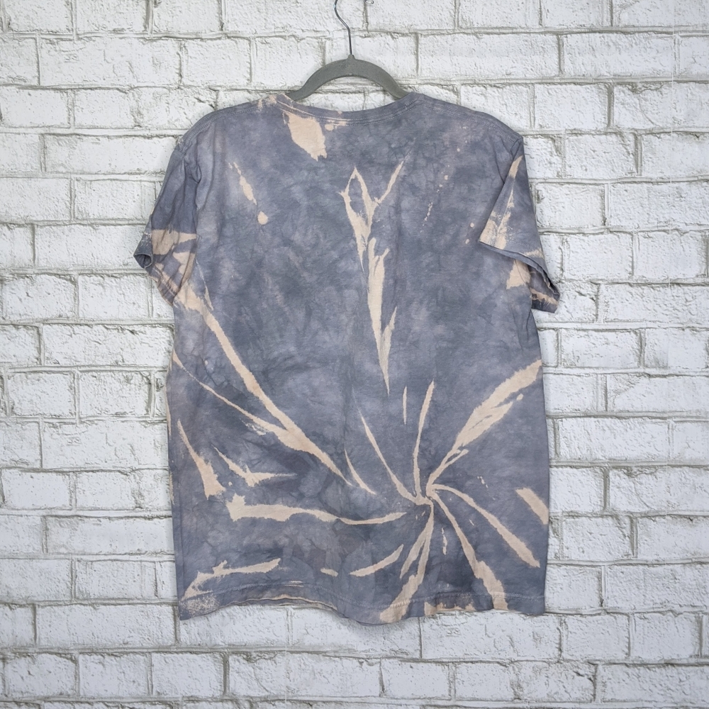 Turtle Animal Sea Ocean Bleach Tie Dye T-shirt - Picture 3 of 5